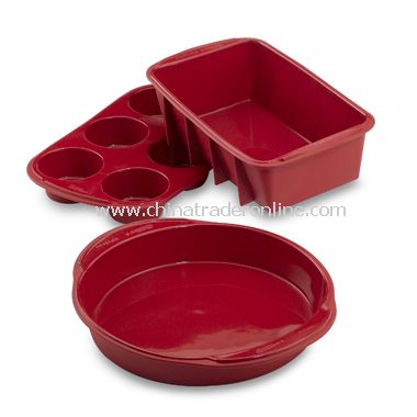 Silicone Non-Stick 3-Piece Bakeware Set from China
