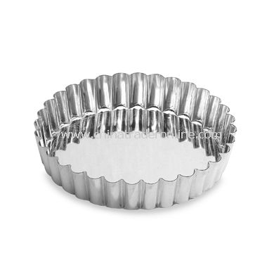 Round Fluted Tin Tart Mold with Removable Bottom from China