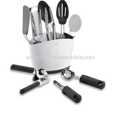 10-Piece Everyday Kitchen Tool Set in Crock from China