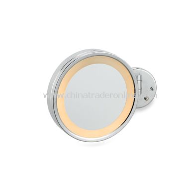 Jerdon 3X Chrome Wall Mount Halo Lighted Mirror from China