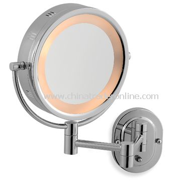 Jerdon 5X/1X Chrome Lighted Hardwired Wall Mount Mirror