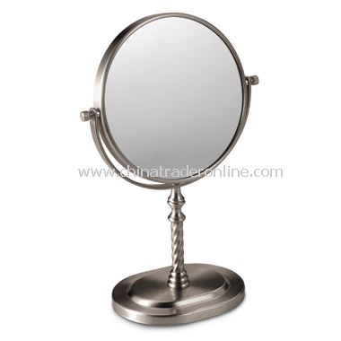 Matte Nickel 1X/5X Magnification Vanity Mirror from China