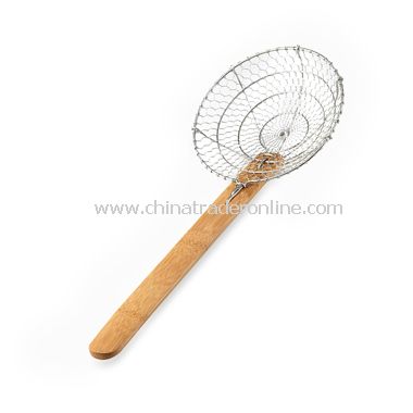 Bamboo and Stainless Steel Skimmer from China
