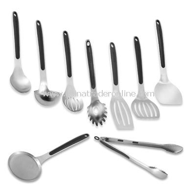 Calphalon Stainless Steel Utensils with Grip Anywhere Handles from China