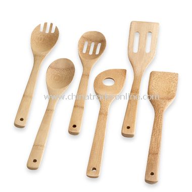 Totally Bamboo 6-Piece Bamboo Utensil Set from China