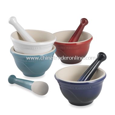 10-Ounce Stoneware Mortar and Pestle from China