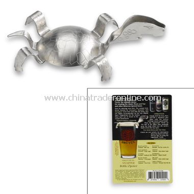 Black and Tan Turtle with Snapper Bottle Opener