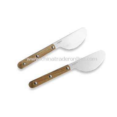 Oak Butter Knives - Set of 2 from China