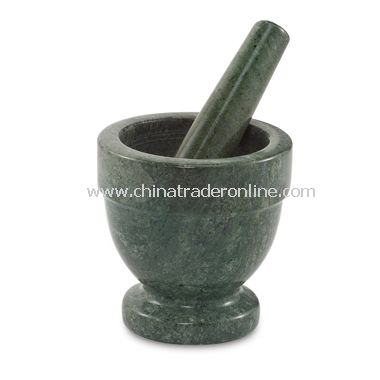 Green Marble Mortar and Pestle from China