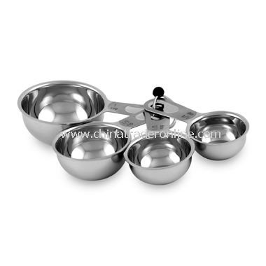 4-Piece Stainless Steel Measuring Cup Set