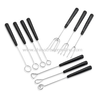 Stainless Steel and Plastic Chocolate Dipping Forks (Set of 10) from China