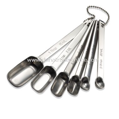 Stainless Steel Measuring Spoons (Set of 6) from China