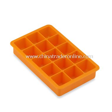 Orange Silicone Ice Cube Tray from China
