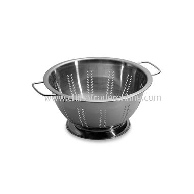 Amco Stainless Steel Wheat Pattern Berry Colander