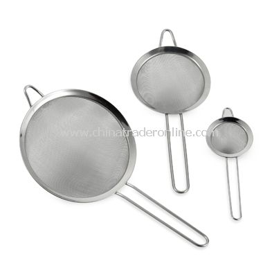 Long Handled Mesh Strainers (Set of 3)