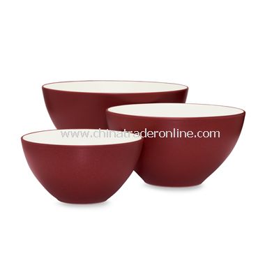 Noritake Colorwave Raspberry Bowls (Set of 3) from China