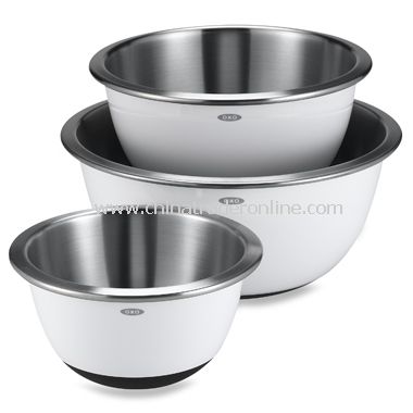 Oxo Stainless Steel Mixing Bowls (Set of 3) from China
