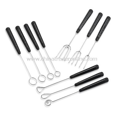 Stainless Steel and Plastic Chocolate Dipping Forks (Set of 10)
