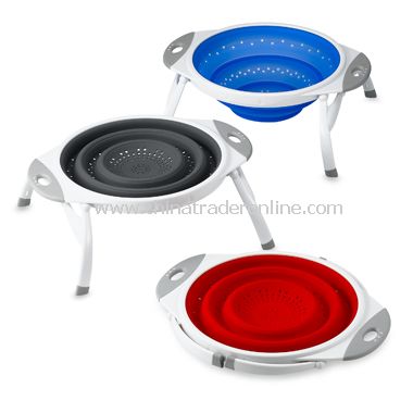 Ware 2 1/2 - Quart Expandable / Collapsible Silicone Colanders