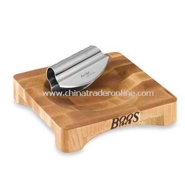 John Boos & Company Mezzaluna Board with Knife