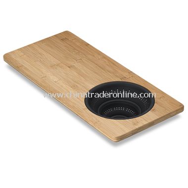 Over-the-Sink Bamboo Strainer Board from China