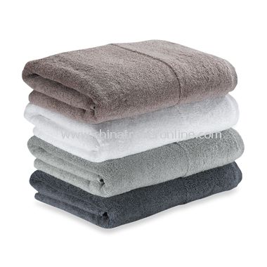 Ampersand Cuff Bath Towels, 100% Cotton