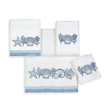 Avanti Catalina White Bath Towels, 100% Cotton