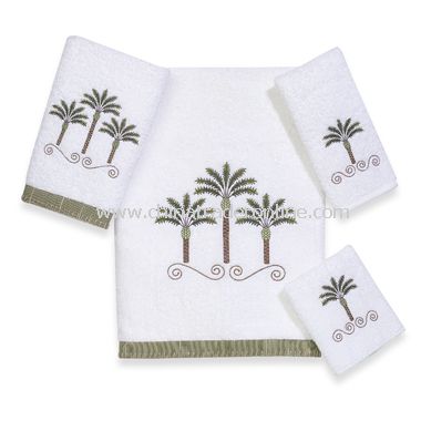 Avanti Premier Palm Beach White Bath Towels, 100% Cotton