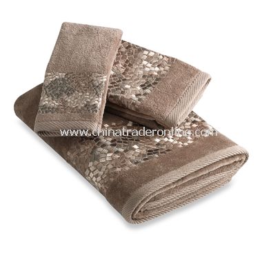 Croscill Mosaic Tile Bath Towels, 100% Cotton from China