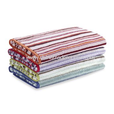 DKNY Symphony Stripe Bath Towels, 100% Cotton