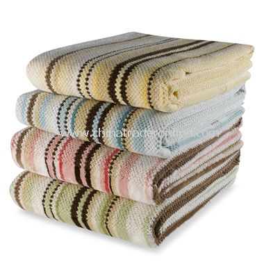 Etched Stripe Towels by DKNY, 100% Cotton