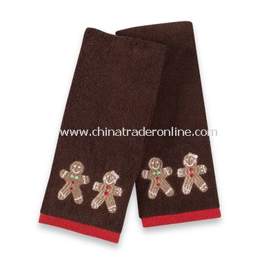 Gingerbread Hand Towels, Set of 2 from China
