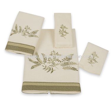 Greenwood Ivory Bath Towels by Avanti, 100% Cotton from China