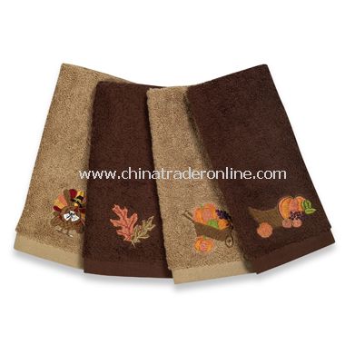 Harvest Fingertip Towels (Set of 4) from China