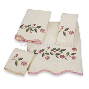 Melrose Ivory Towels by Avanti, 100% Cotton from China