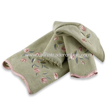 Melrose Sage Bath Towel Collection by Avanti, 100% Cotton from China