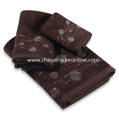 Pizzazz Chocolate Bath Towels by Croscill, 100% Cotton from China