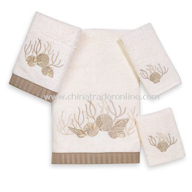 Premier Sunset Beach Ivory Bath Towels by Avanti, 100% Egyptian Cotton from China