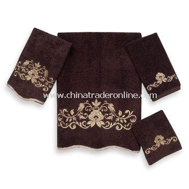 Premier Venetian Scroll Java Bath Towels by Avanti, 100% Egyptian Cotton