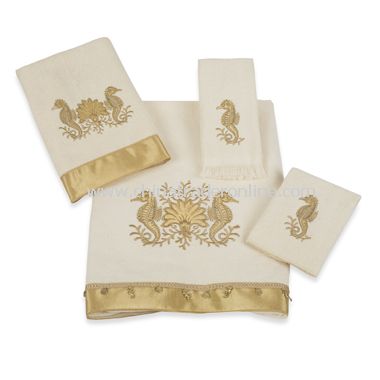 Seahorse Ivory Bath Towels from China