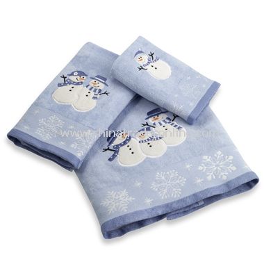 Winter Blues Bath Towels