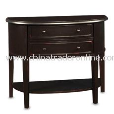 Antique Black Demilune Console from China