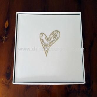 Large Wedding Photo Album Filigree Heart Gold