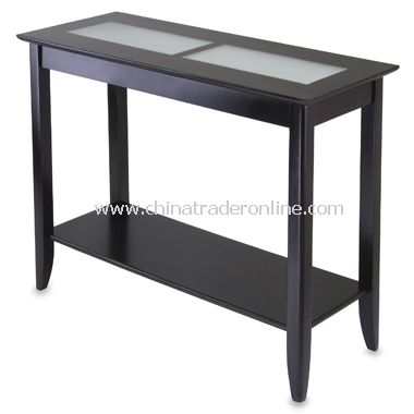 Loren Console End Table with Frosted Glass Tiles