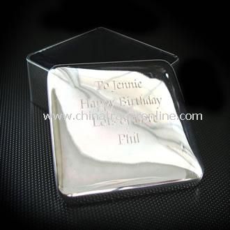 Personalised Silver Plated Trinket Box from China