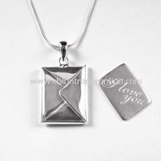 Silver I Love You Love Letter Necklace from China