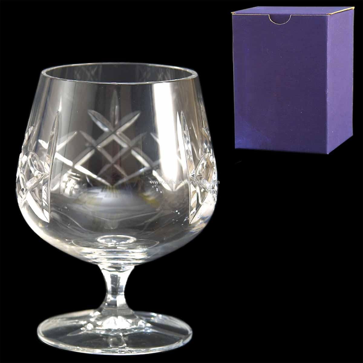 Cut Crystal Brandy Glass Single from China