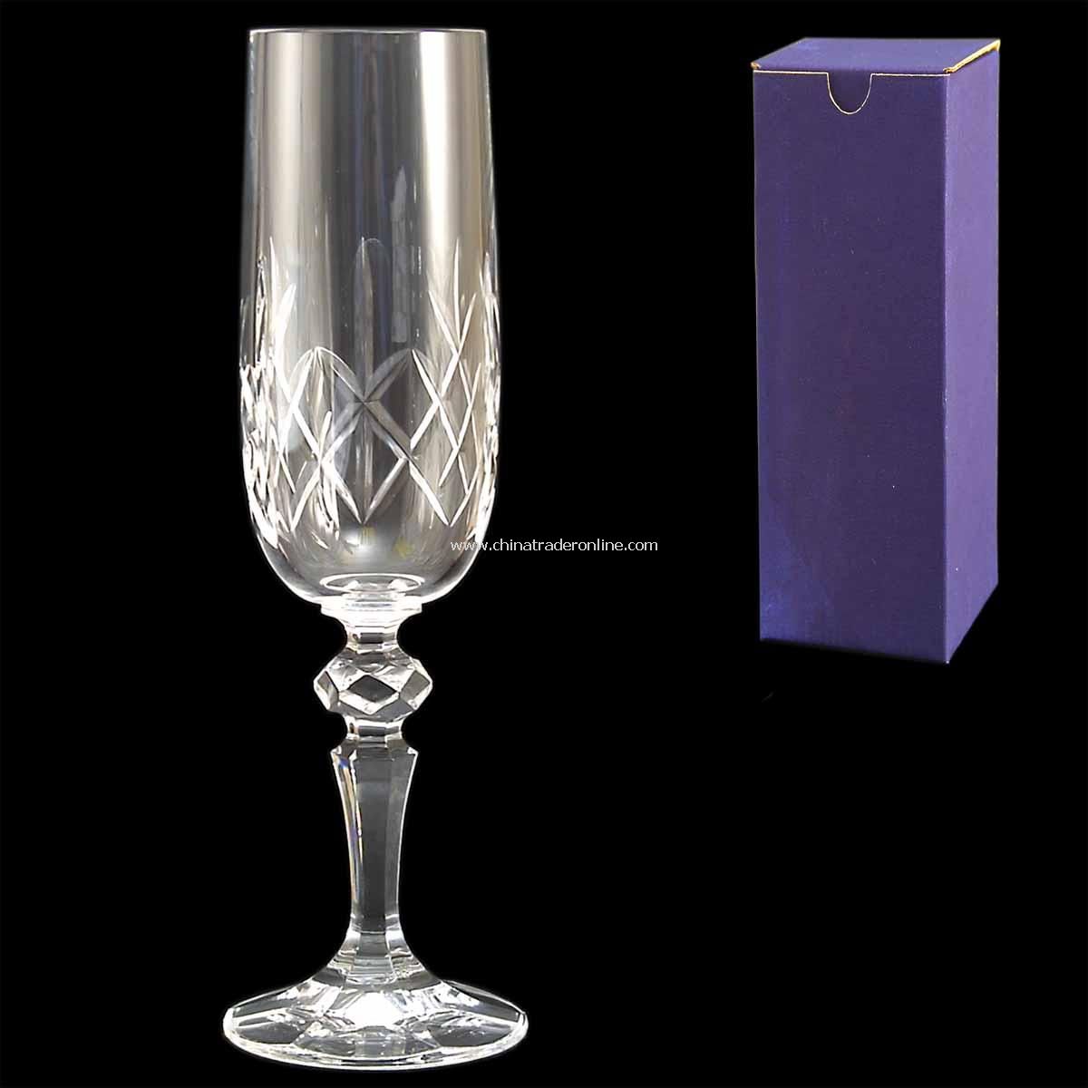 Cut Crystal Champagne Flute Single