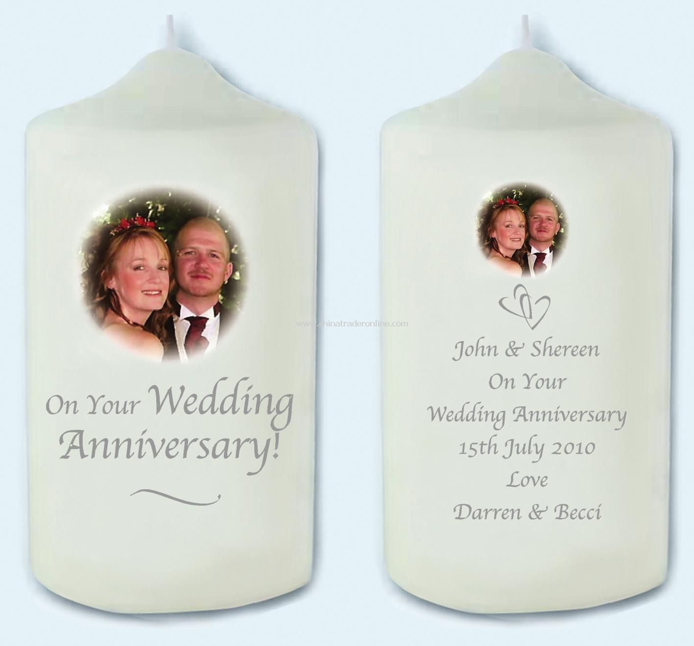 Personalised Photo Wedding Candle