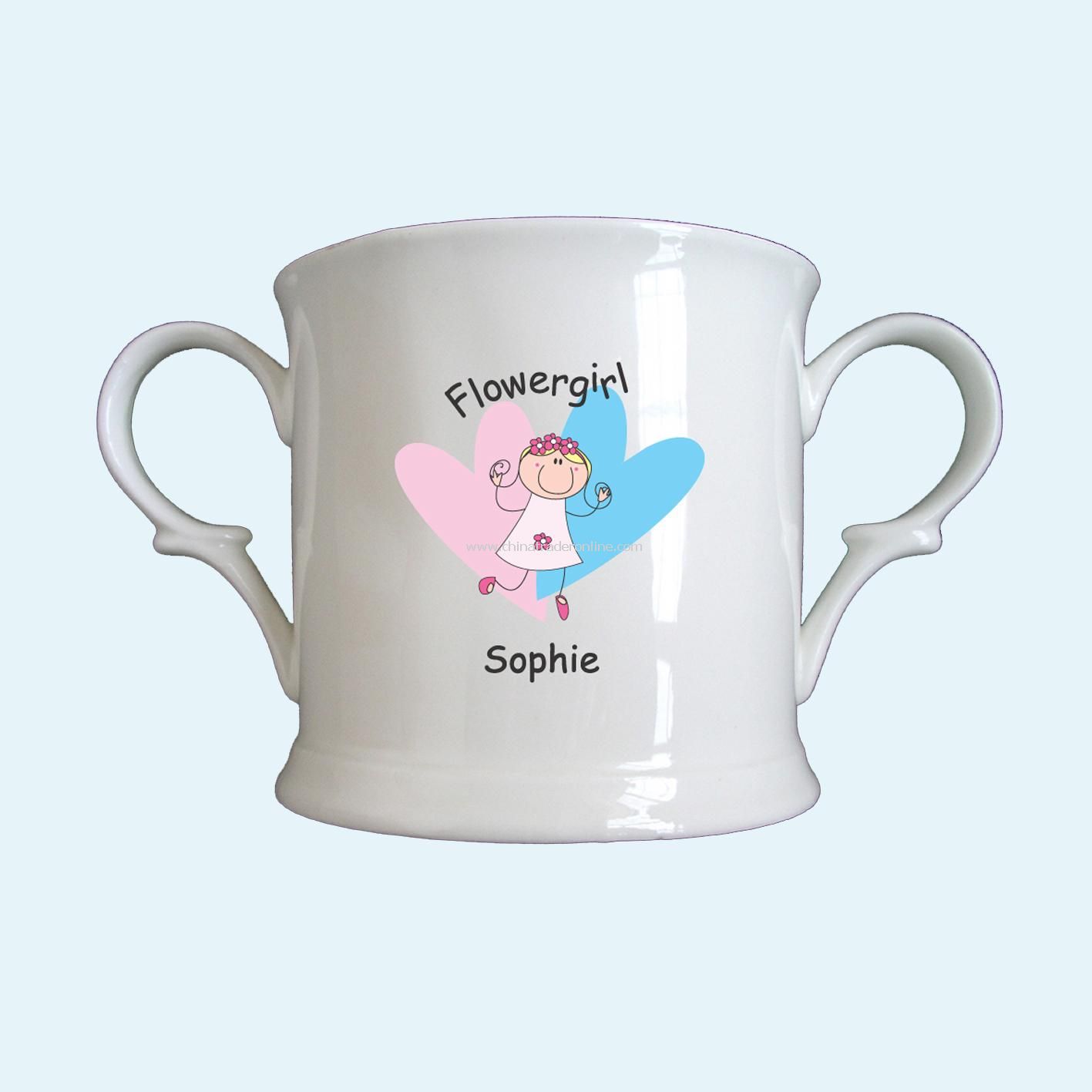 Pink & Blue Hearts Loving Cup from China